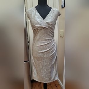 Marina Foil Platinum Slip On Dress